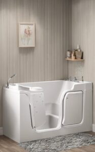 Sitzbadewanne mit Tür