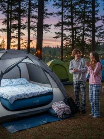 Luftbett beim Camping